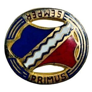 US Army DUI Unit Crest Insignia Pin Semper Primus First Infantry  K8 Denmak NY u
